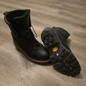 Black Leather Men's Boots